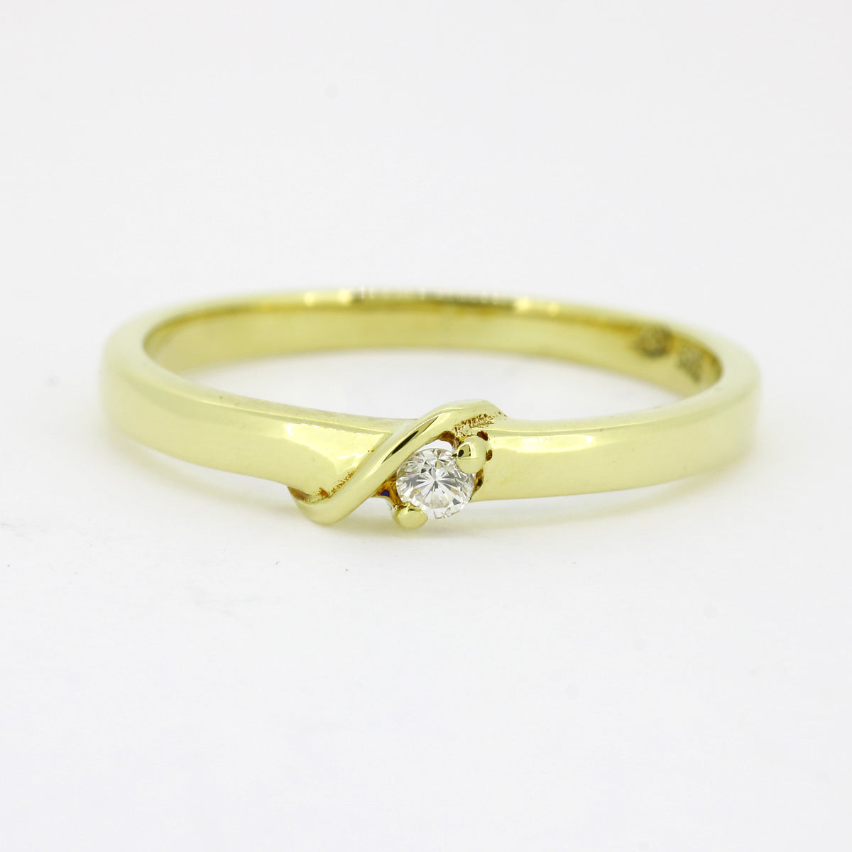 Ring 585 Gold 14 Karat Gelbgold Diamanten 0,03 ct Gr. 51,5 - Wert 420,-