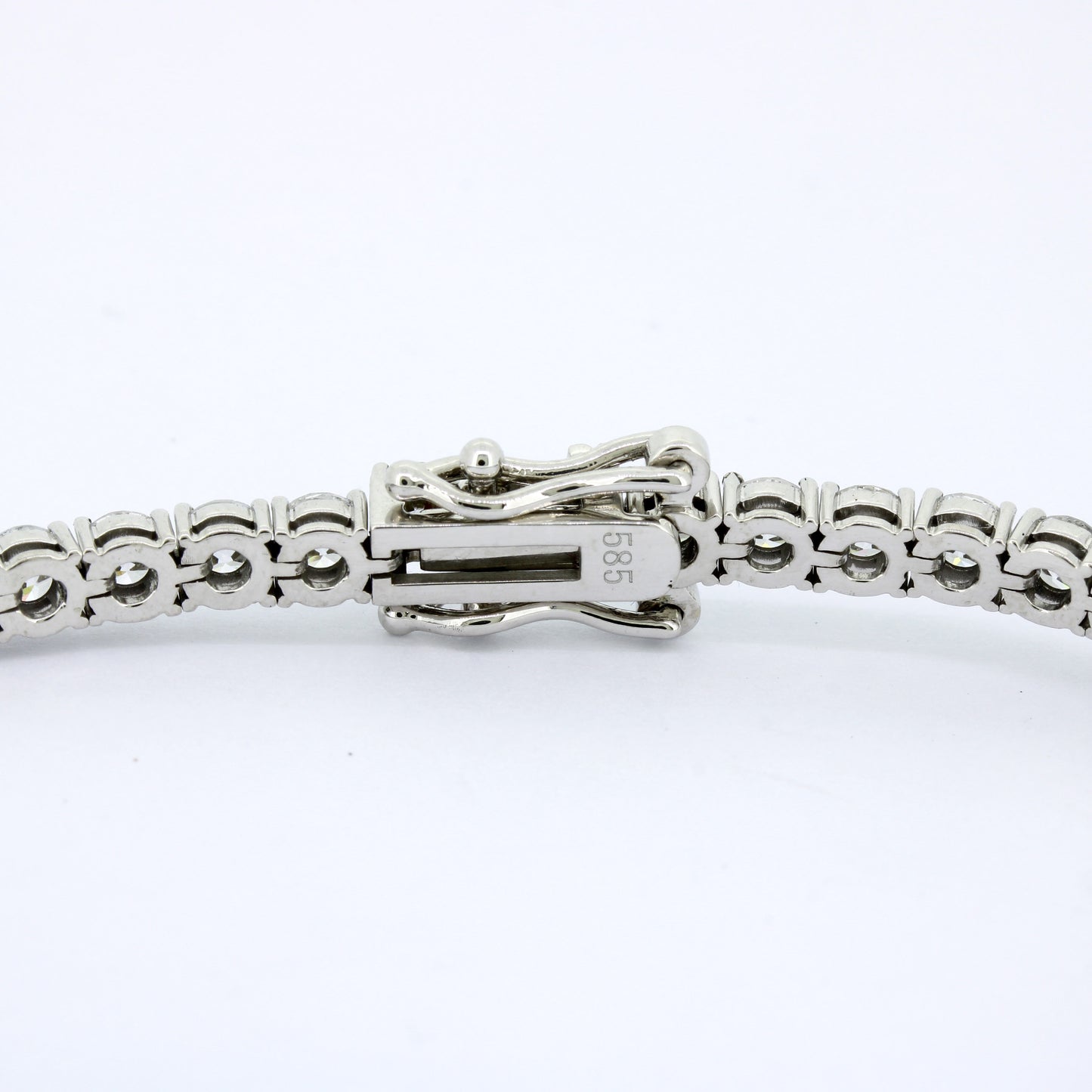 Tennisarmband 585 Gold 14 Kt Weißgold - Brillanten 7,40 ct CVD Labordiamanten