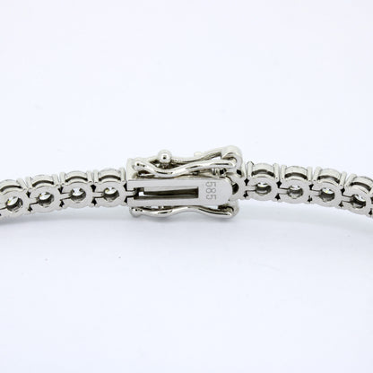 Tennisarmband 585 Gold 14 Kt Weißgold - Brillanten 7,40 ct CVD Labordiamanten