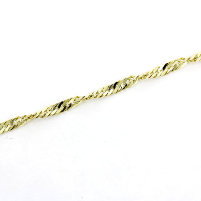 Kette 585 Gold 14 kt Gelbgold gedreht - 55 cm lang - Wert 3830,-