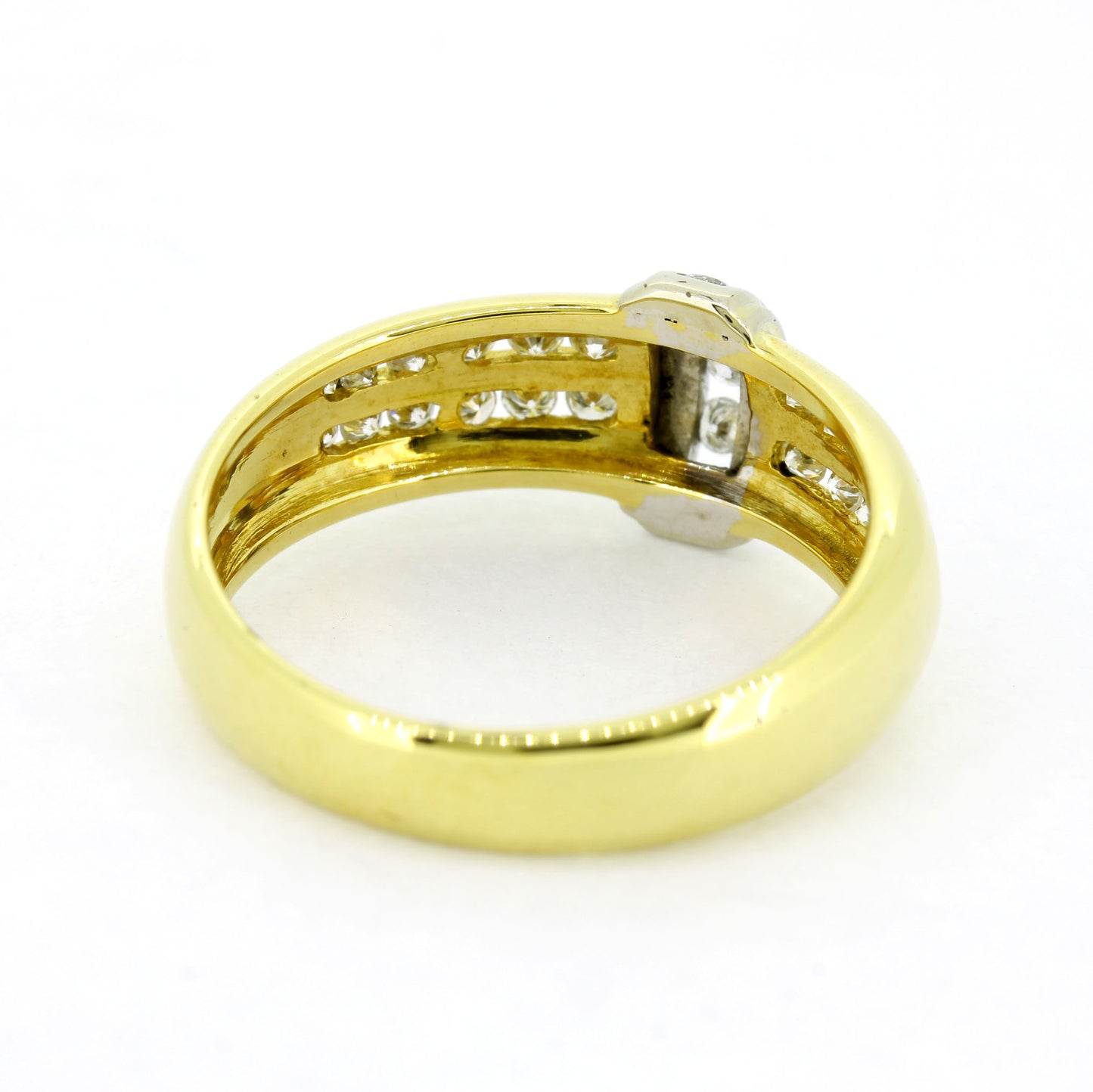 Ring 750 Gold 18 Karat Bicolor Brillanten 0,24 ct TW/SI