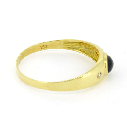 Ring 750 Gold 18 Karat Gelbgold Saphir, Diamanten Gr. 62 - Wert 620,-
