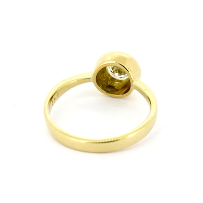 Ring 750 Gold 18 kt Gelbgold - 0,44 ct Brillanten TW/VS - Wert 2580,-