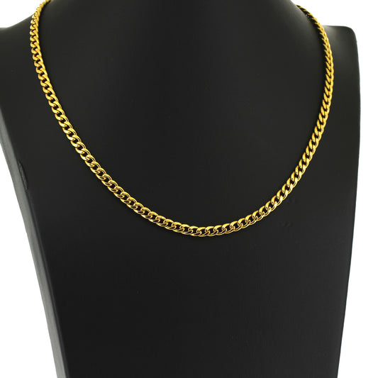 Panzer Kette 333 Gold 8 kt Gelbgold - 42 cm lang -  Breite 4,2 mm