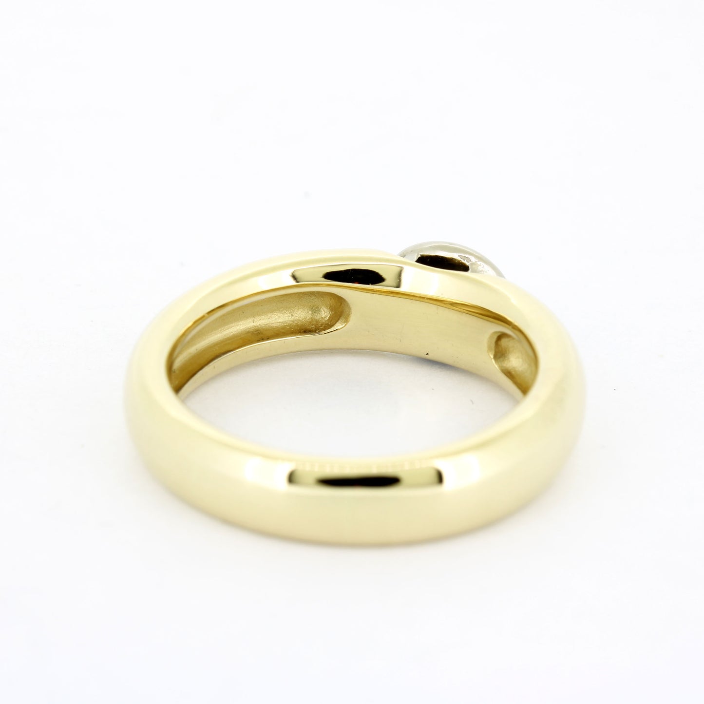 Ring 585 Gold 14 Kt bicolor massiv - Saphir Cabochon - Wert 2700,-