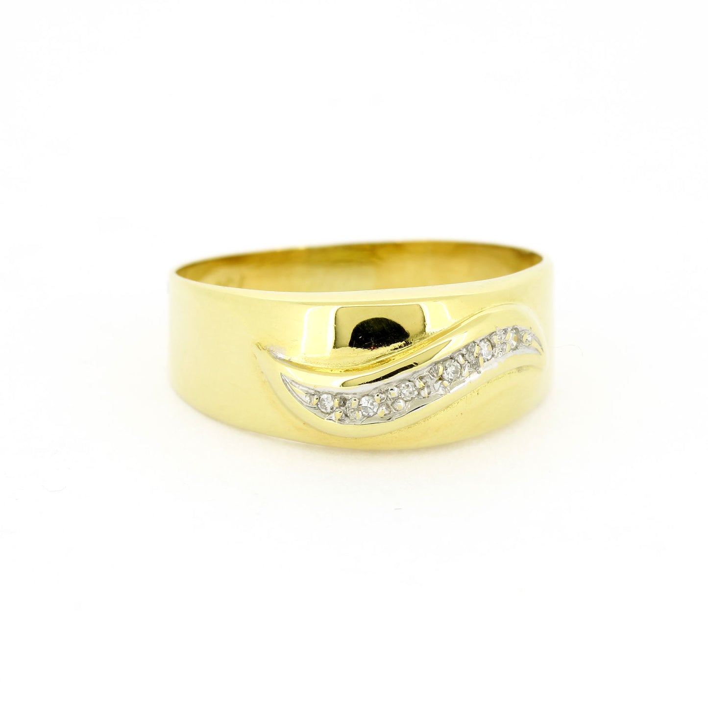 Ring 750 Gelbgold 18 Kt - 6 kleine Diamanten ca. 0,025 ct H - SI - Wert 390,-
