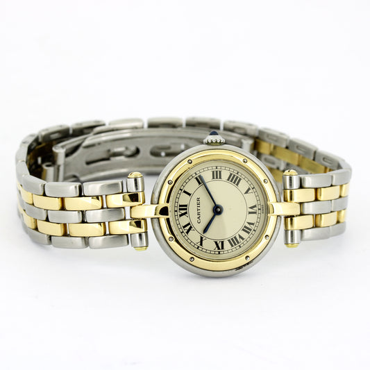 Cartier Panthère Cougar Damenuhr 750 Gold 18 kt zwei Streifen