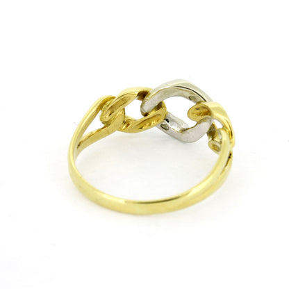 Ring 750 Gold Panzerring 18 Kt - Diamanten - Wert 450,-