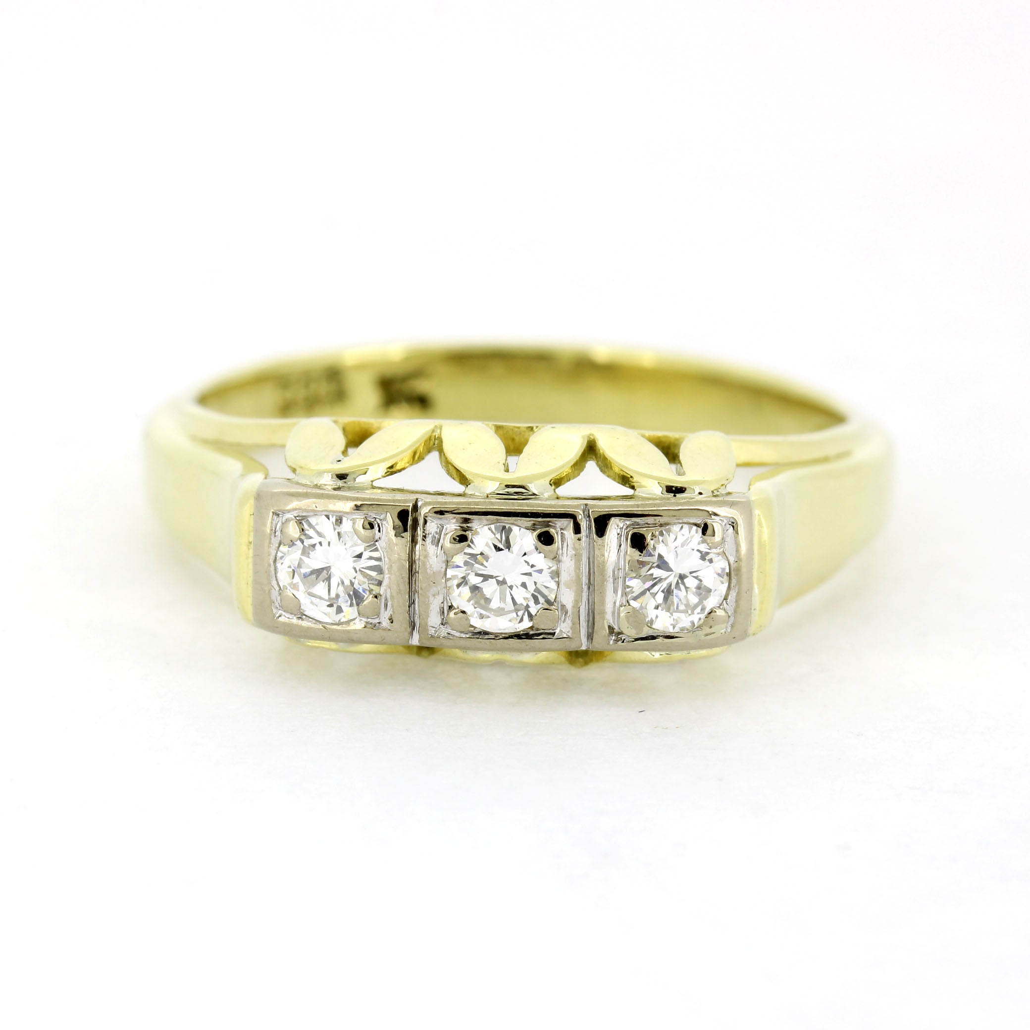 Gold Ring shops 585/14K mit 18 Brillanten 0,18ct. bicolor Extravagant