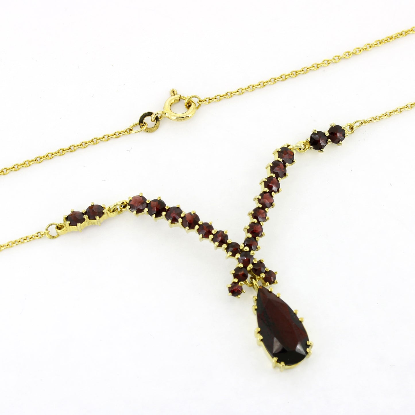 Granat Collier 333 Gold 8 kt - 46 cm lang - Wert 720,-