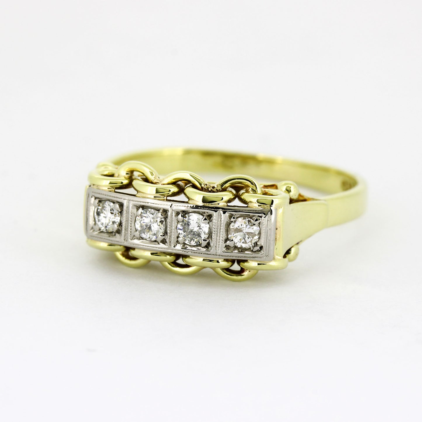 Ring 585 Gelbgold – Brillant ca. 0,16 ct W/P1 – Ringgröße 56