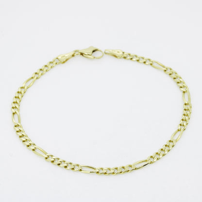 Armband 585 Gold Figaro 14 Karat Gelbgold 21 cm - Wert 1440,-