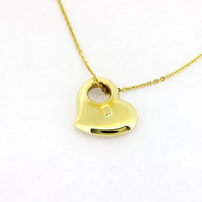 Kette mit Herz Anhänger 333 Gold 8 kt - 44 cm lang - Wert 300,-