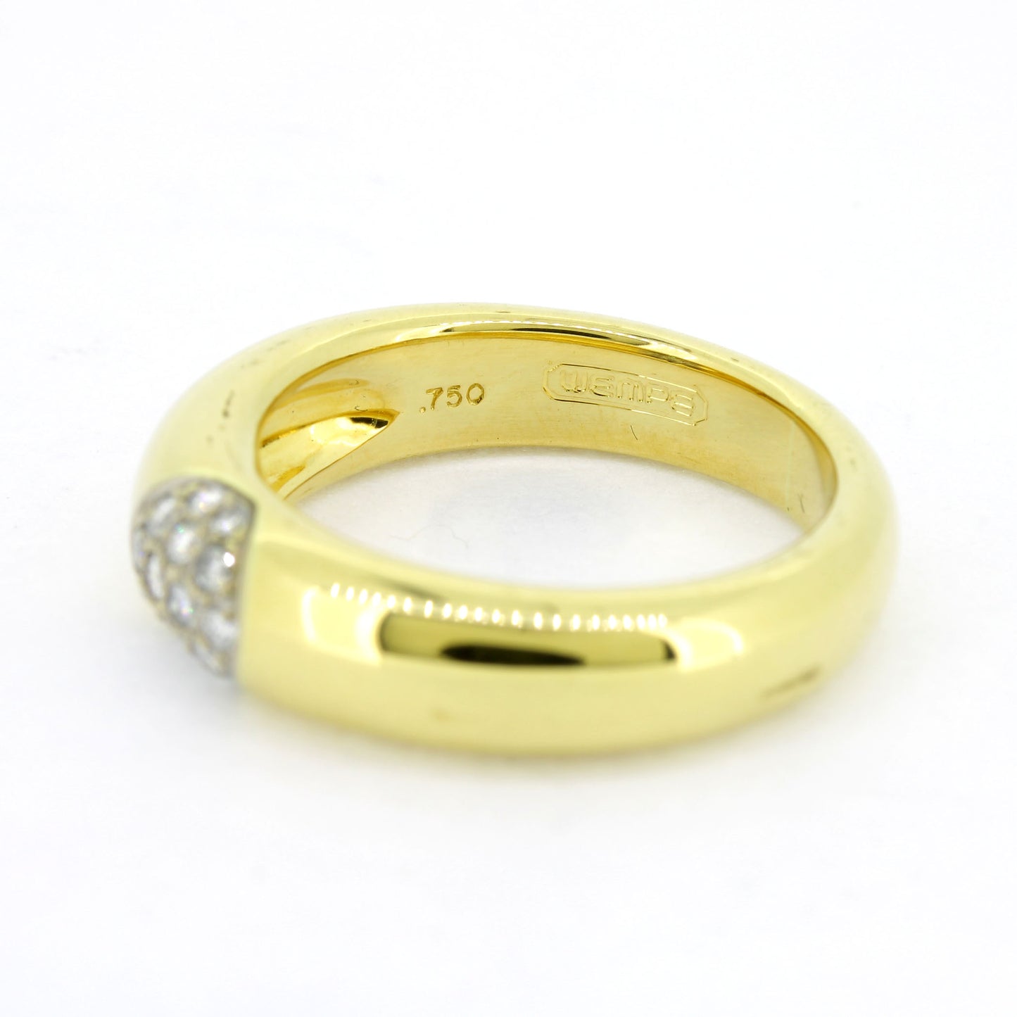 Ring 750 Gold 18 Karat Bicolor Brillanten 0,14 ct TW/VS