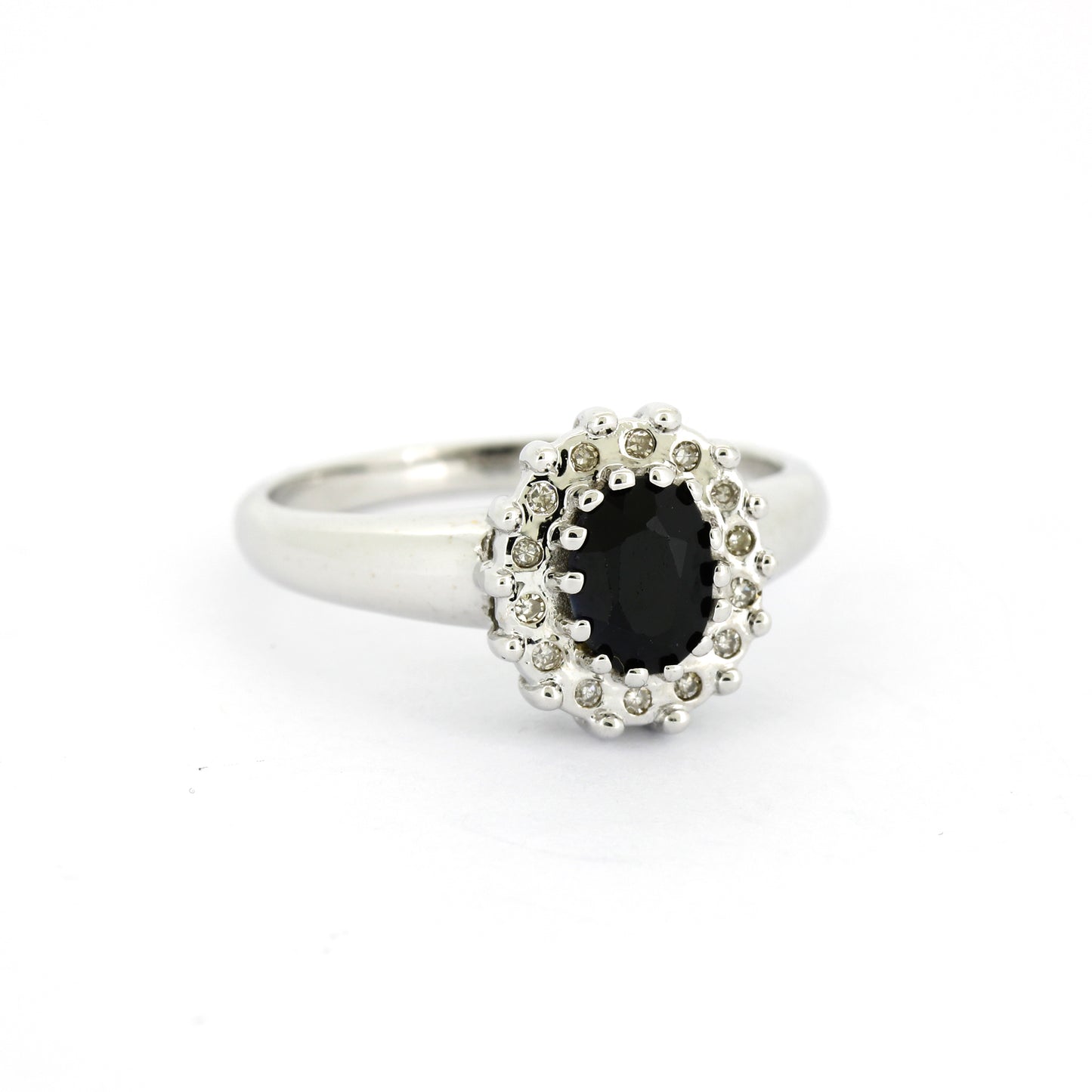 Ring 585 Gold 14 kt Weißgold - Saphir Diamanten - Wert 790,-