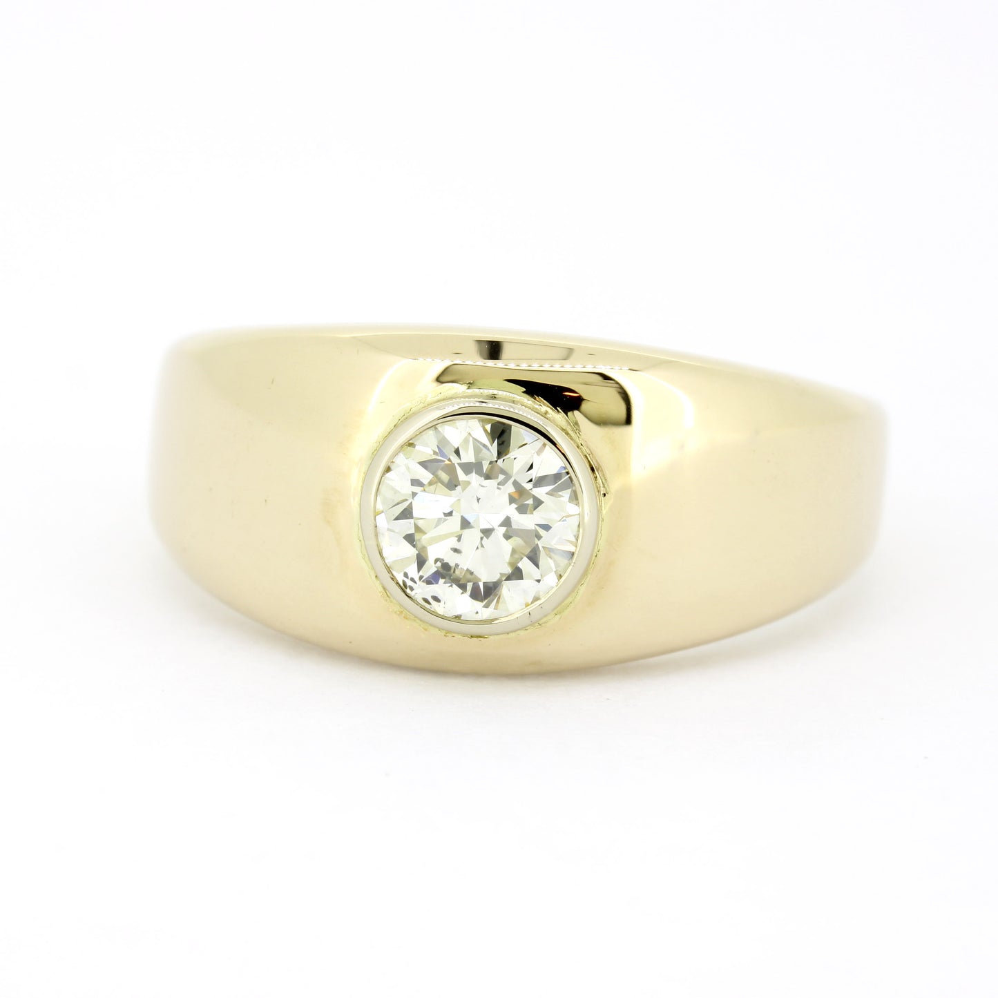 Ring 585 Gold 14 Karat Gelbgold Brillant 1,03 ct I /SI1