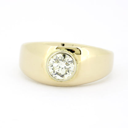 Ring 585 Gold 14 Karat Gelbgold Brillant 1,03 ct I /SI1