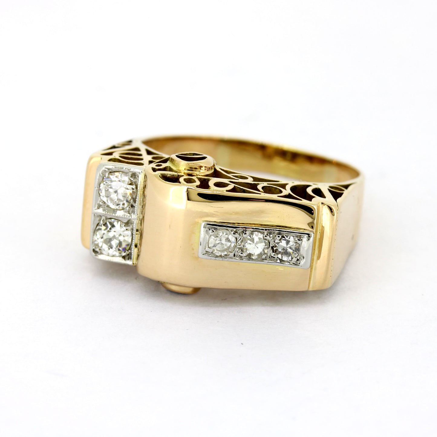 Ring 750 Gold 18 Kt - Diamant & Brillanten 0,24 ct H - SI-P - Wert 1530,-