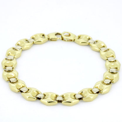 Armband 585 Gold 14 Karat Gelbgold 20 cm - beidseitig tragbar