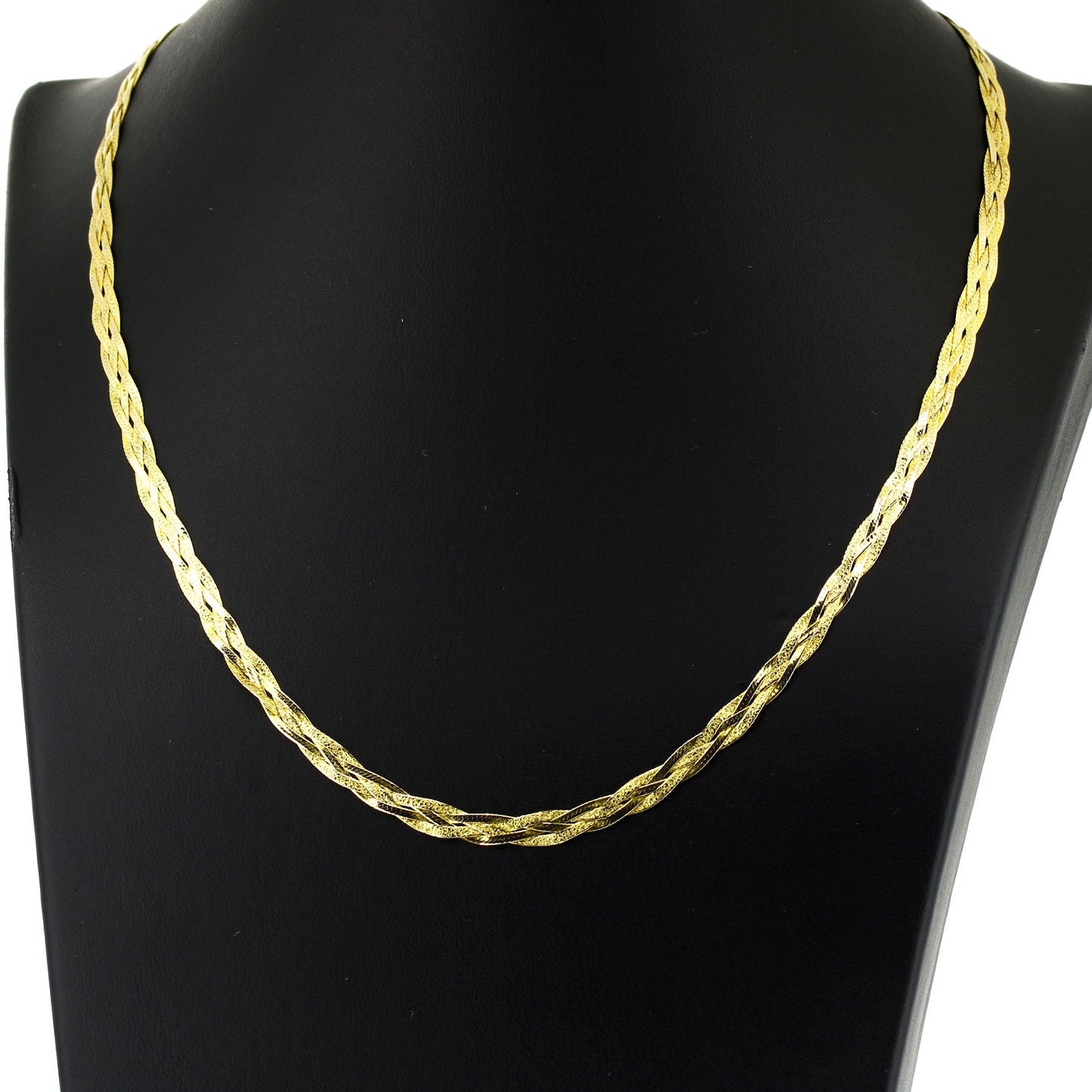 Kette 585 Gold geflochten 14 kt Gelbgold - 45 cm lang - Wert 1230,-