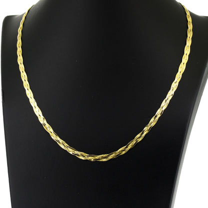 Kette 585 Gold geflochten 14 kt Gelbgold - 45 cm lang - Wert 1230,-