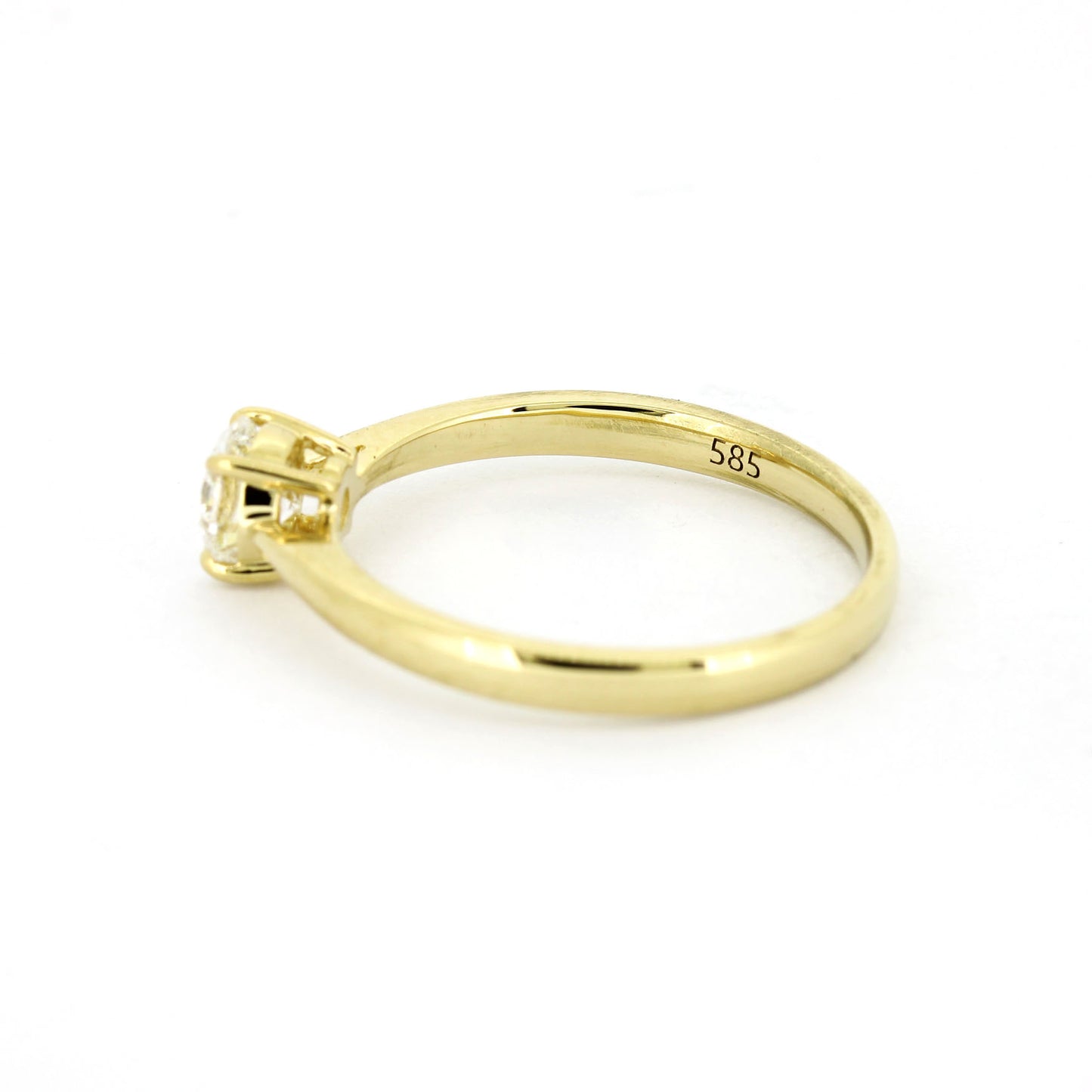 Solitär Verlobungsring 585 Gold 14 kt Gelbgold - 0,50 ct Brillant E VS2 - CVD Labor Diamant