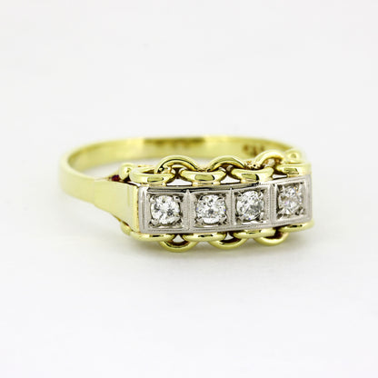 Ring 585 Gelbgold – Brillant ca. 0,16 ct W/P1 – Ringgröße 56