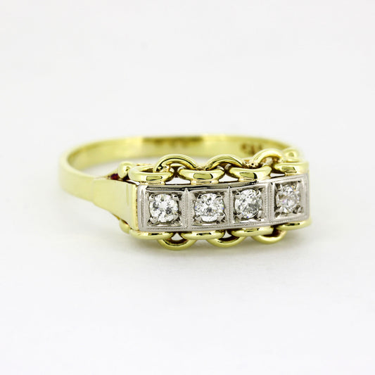 Ring 585 Gelbgold – Brillant ca. 0,16 ct W/P1 – Ringgröße 56