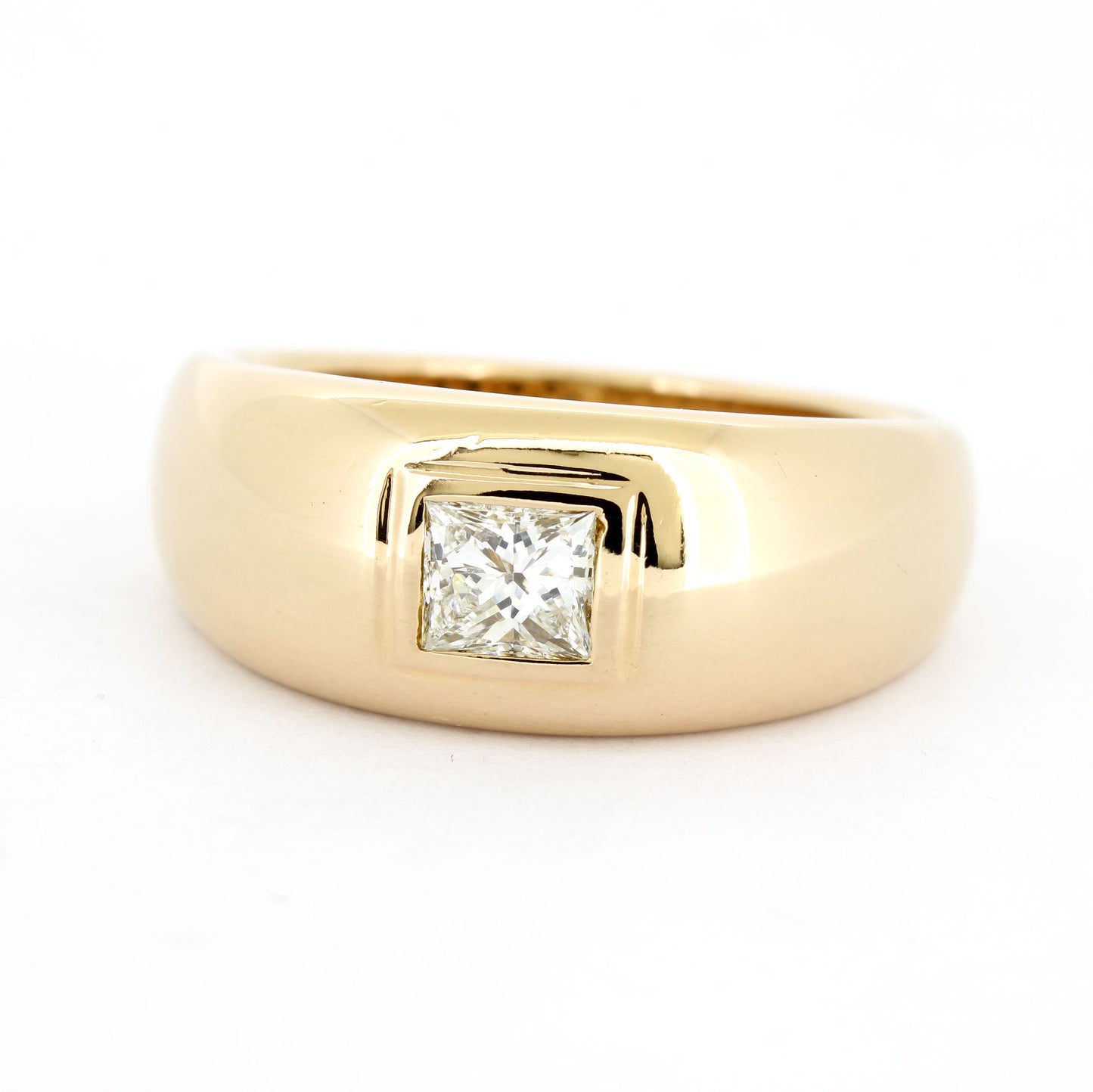Ring 750 Gold 18 Kt Gelbgold - Diamant Prinzesschliff 0,70 ct - Wert 6870,-
