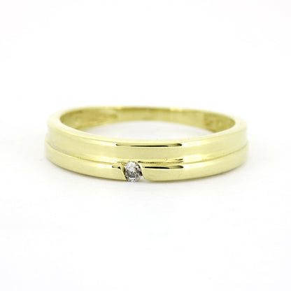 Ring 585 Gold 14 Kt Gelbgold - Brillanten 0,03 ct WSI - Wert 440,-