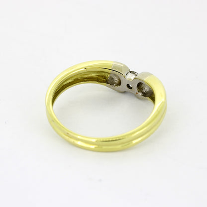 Ring 585 Gold 14 kt - Brillant 0,15 ct W/SI - Wert 740,-
