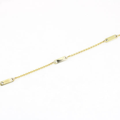 Platten Halskette 333 Gelbgold 8 kt  Kettenlänge 38 cm - Wert 200,-