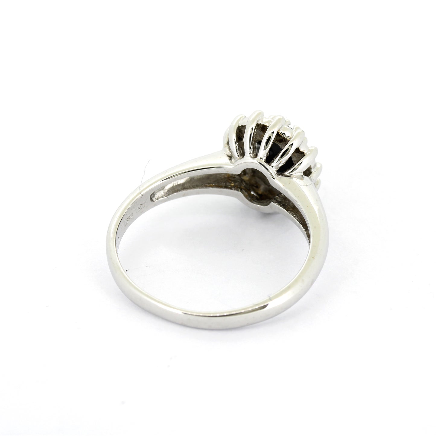 Ring 585 Gold 14 kt Weißgold - Saphir Diamanten - Wert 790,-