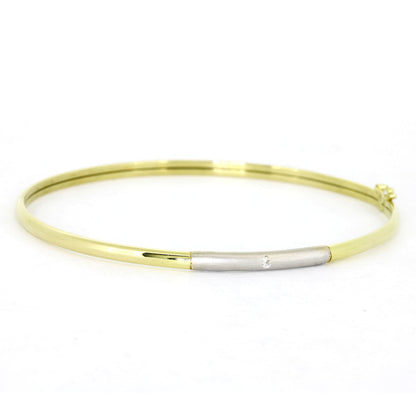 Armreif 585 Gold 14 Kt 64 x 56 mm - Brillant 0,02 ct - Wert 900,-