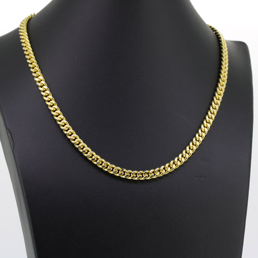 Panzerkette 585 Gold Kette 14 Karat Gelbgold 40 cm lang