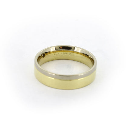 Ring 585 Gold 14 kt bicolor - Brillant 0,03 ct W/SI