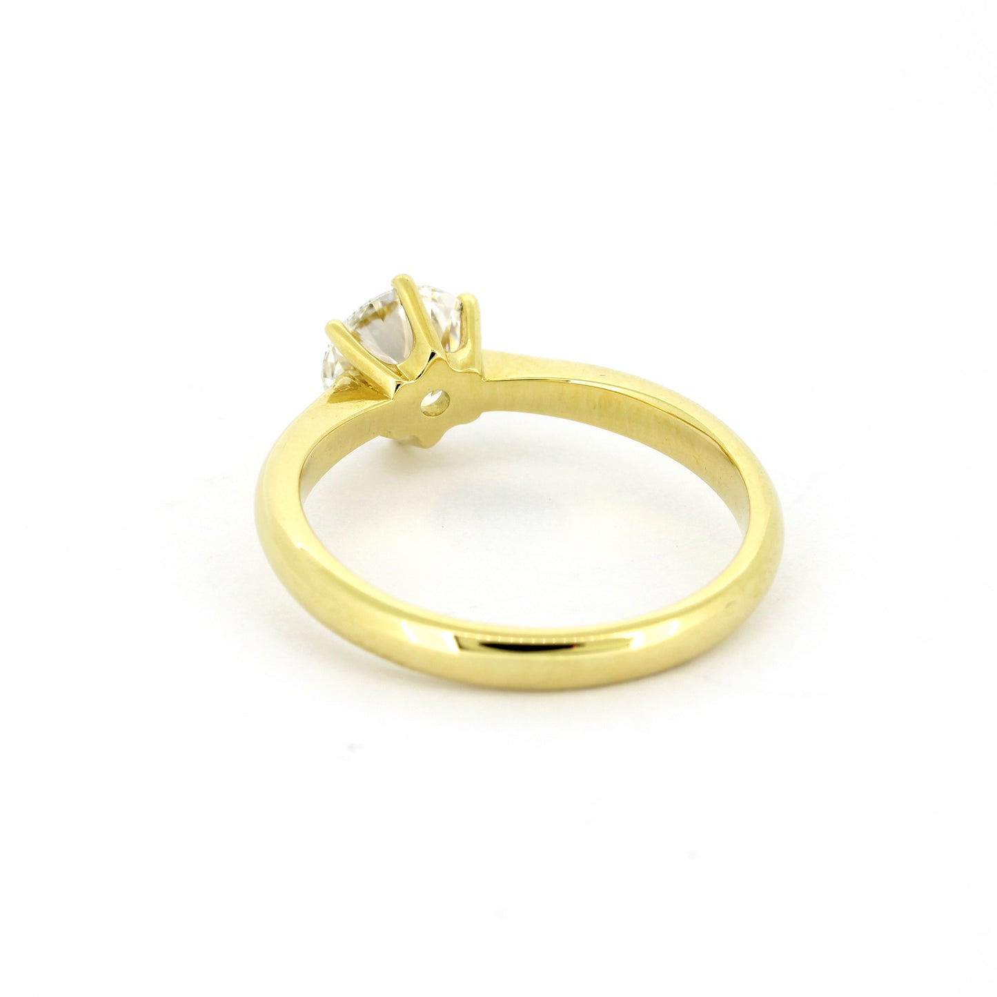 Solitär Ring 585 Gold 14 kt Gelbgold - IGI 1,05 ct Brillant VVS1 - CVD