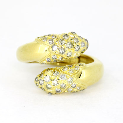 Ring 750 Gold 18 Kt Gelbgold - Diamanten ca. 0,60 ct W/SI - Wert 2500,-