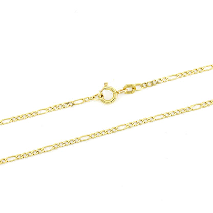 Figaro Kette 585 Gold 14 kt Gelbgold - 44 cm lang - Wert 550 ,-