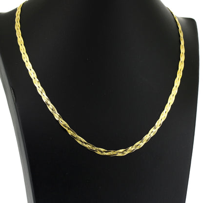 Kette 585 Gold geflochten 14 kt Gelbgold - 45 cm lang - Wert 1230,-