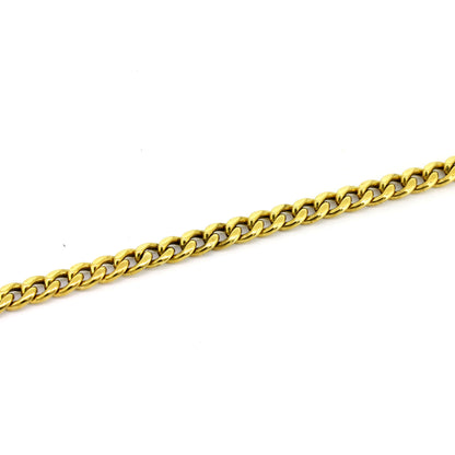 Panzer Kette 333 Gold 8 kt Gelbgold - 42 cm lang -  Breite 4,2 mm