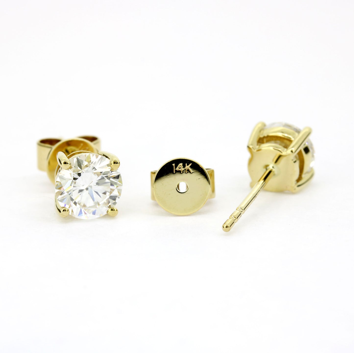 Ohrringe 585 Gold 14 Kt Gelbgold – Brillanten ca. 1,40 ct F/VS CVD