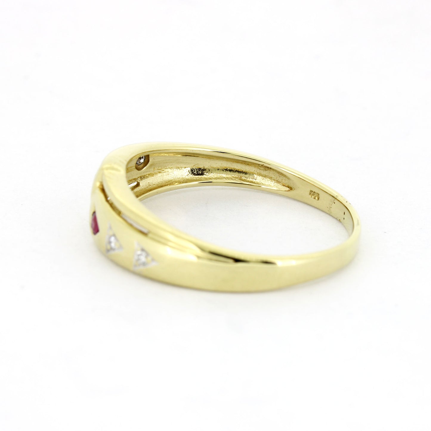 Ring 585 Gold 14 Kt Gelbgold – Diamanten Rubine - Wert 600,-