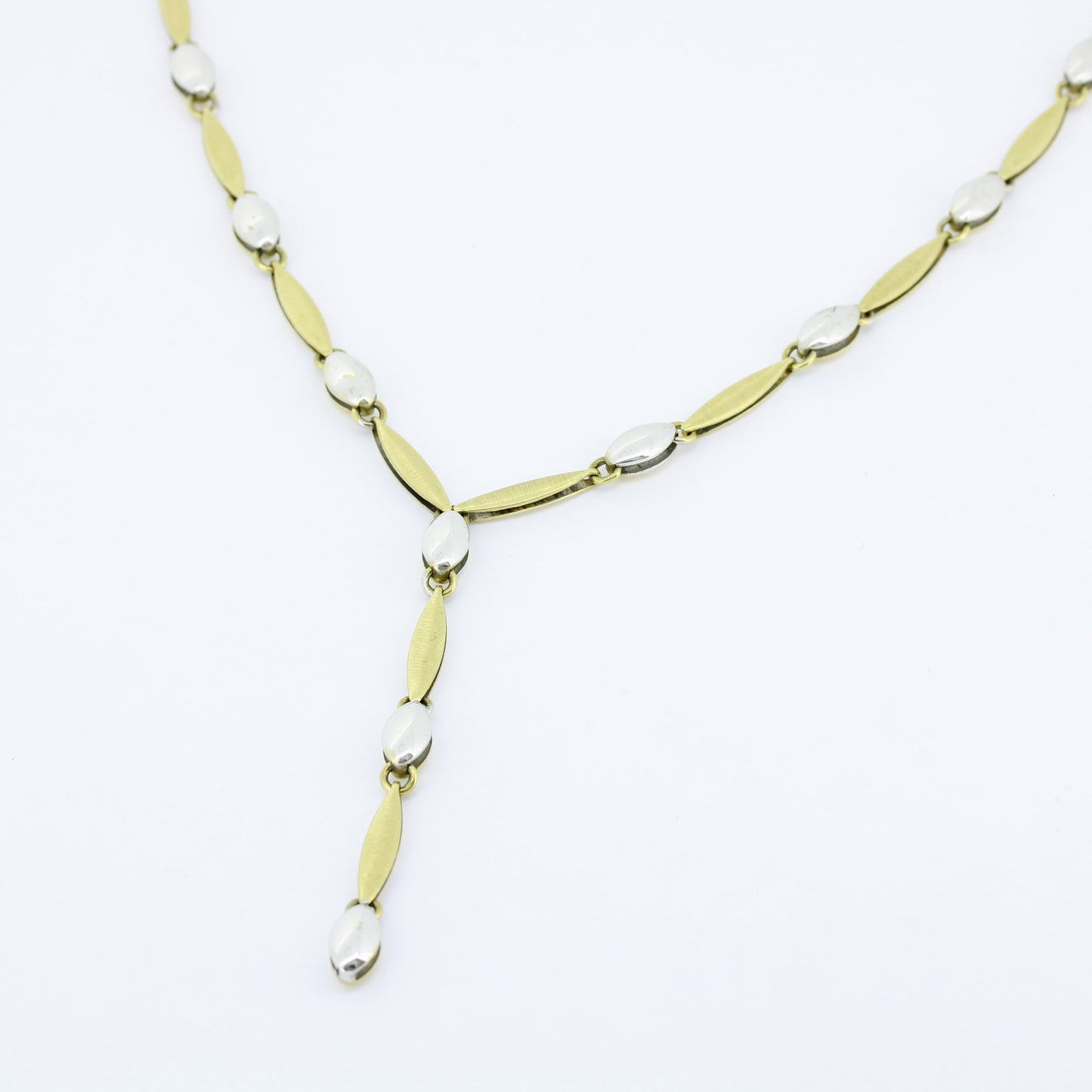 Kette 585 Gold 14 Kt bicolor – 13,77 g – 46 cm lang - Wert 3030,-