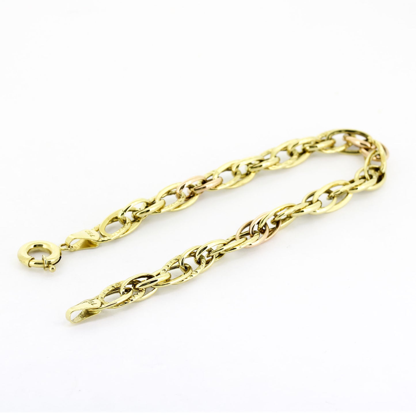 Armband 750 Gold - 14kt Gelb-/Rotgold – 20 cm – 6,07 g - Wert 1400,-