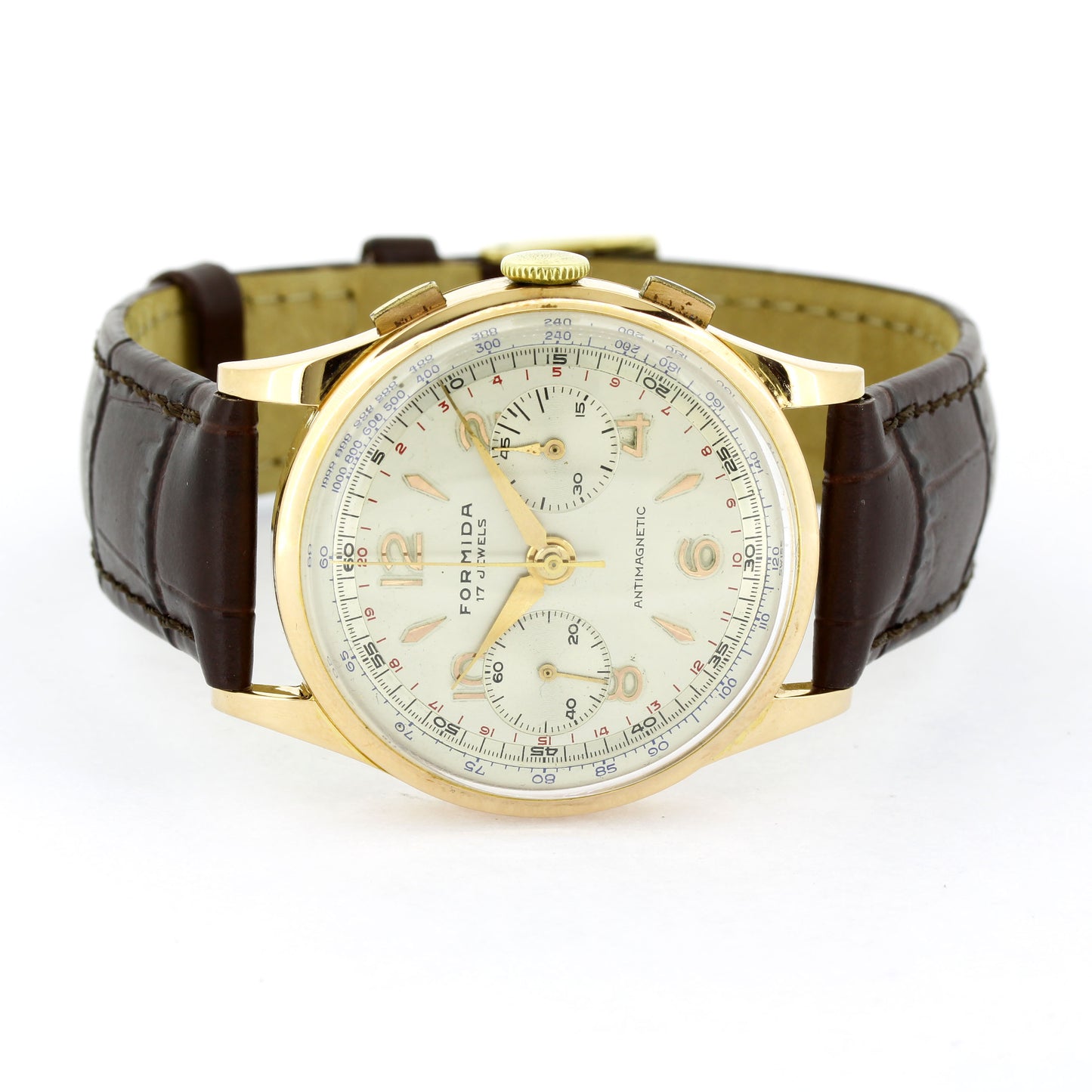 Formida Armbanduhr 750 Gelbgold 18 kt  Handaufzug- Chronograph