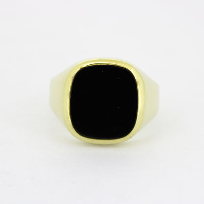 Siegel Ring 585 Gold 14 kt - Onyx - Wert 2450,-