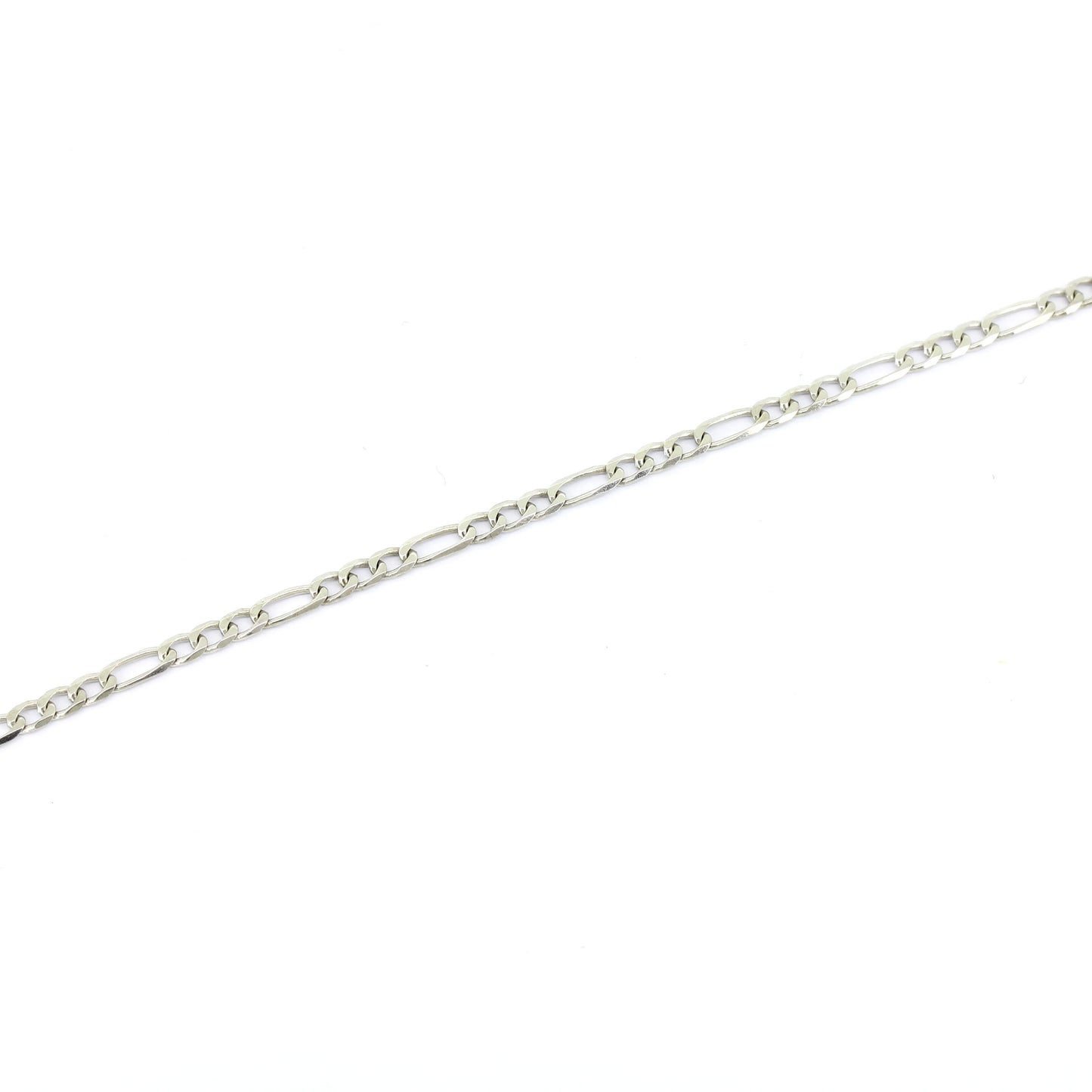 Figaro Kette 585 Gold 14 kt Weißgold - 67 cm lang - Wert 1530,-