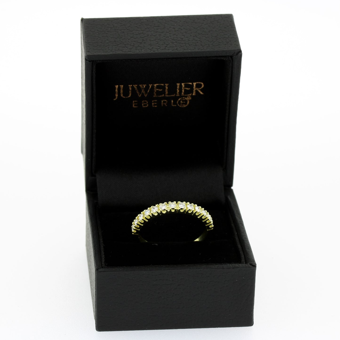 Halb Memoire Ring 585 Gold 14 Kt Gelbgold - Brillanten 0,40 ct WSI - Wert 1240,-
