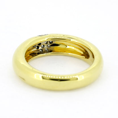 Ring 750 Gold 18 Karat Bicolor Brillanten 0,14 ct TW/VS